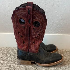 Durango Red and Black Heeled Boots